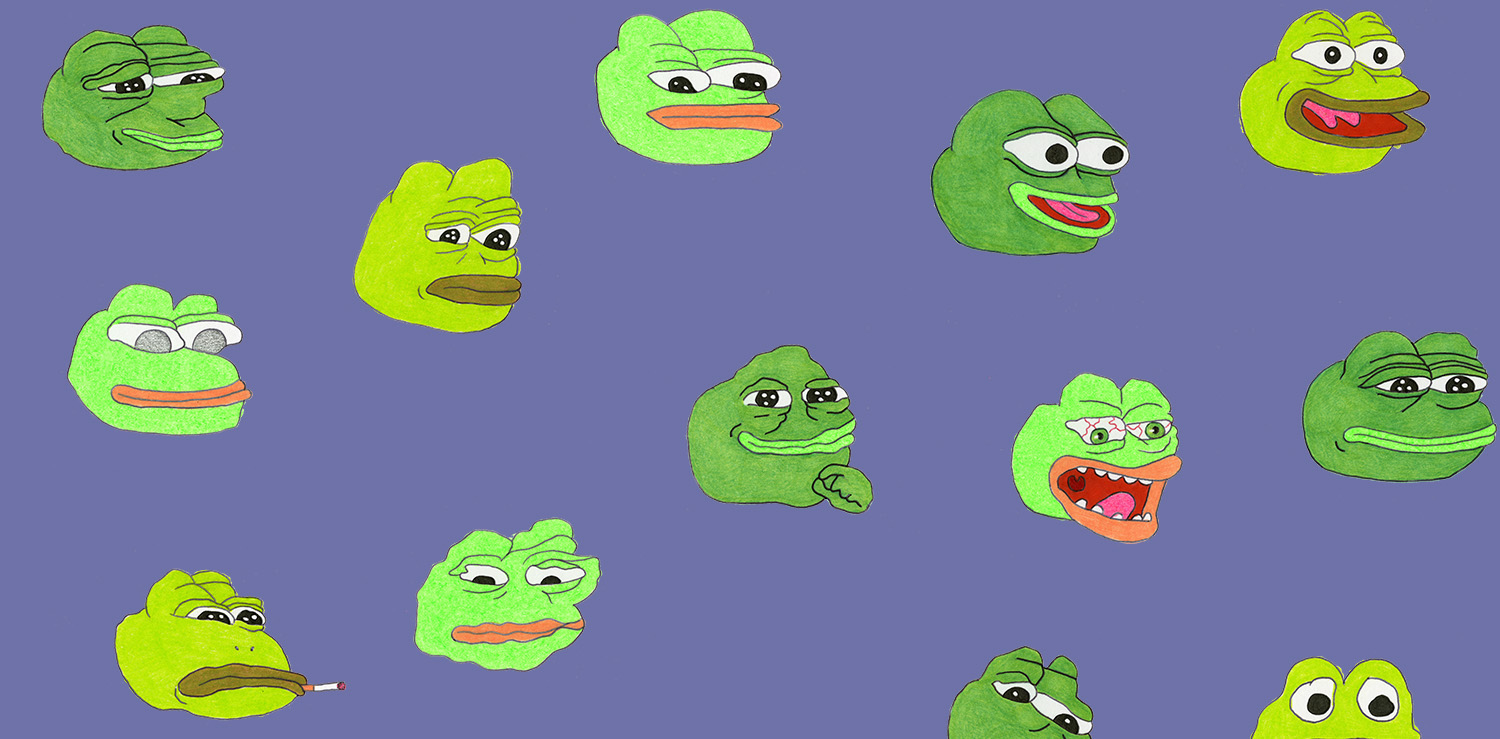 Pepe the Frog meme drawings by Matt Furie
