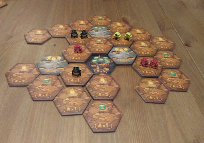 Tabletop game Ursa Miner game pieces and meeples