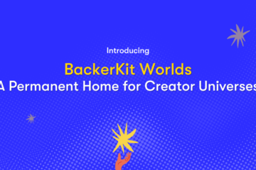 Blog post banner image for BackerKit Worlds announcement