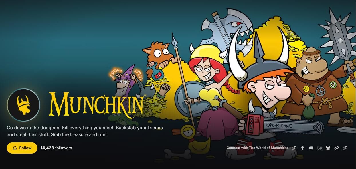 Image of BackerKit Worlds example - Munchkins by Steve Jackson Games